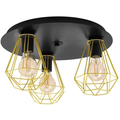 Afbeelding van EGLO Tarbes 2 Plafondlamp E27 Ã ̃ 45 cm Zwart/Koper