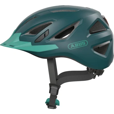 Afbeelding van ABUS Urban I 3.0 Stadshelm Moderne Fietshelm met Achterlicht Voor Stadsverkeer Dames en Heren Groen, Maat XL