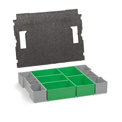 Afbeelding van L Boxx 102 Bosch Sortimo Inzetbakjesset, D3 inzetstukken met dekselkussen, eersteklas sorteerbakjes voor kleine onderdelen, ideaal inzet sorteerbakje