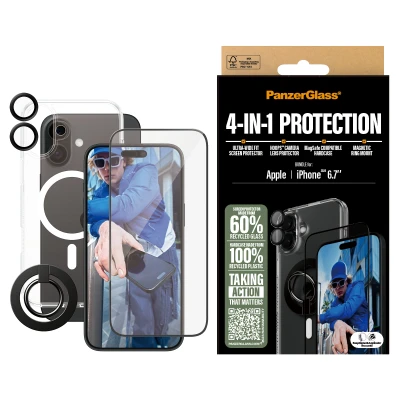 Afbeelding van PanzerGlass PG 4 in 1 Bundle iPhone 16 6.7Inch