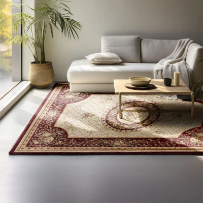 Afbeelding van Vloerkleed Herat Oriental Crème 80x120cm Rood Oosters 123vloerkleed.nl is de online webshop voor vloerkleden en woonaccessoires.