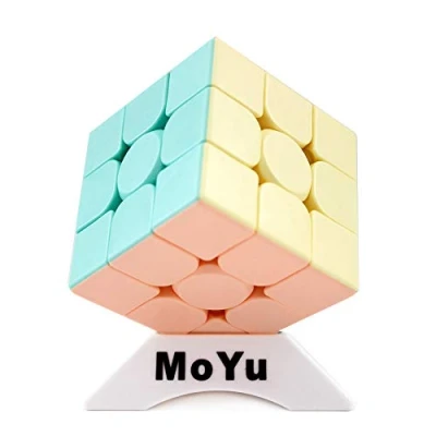 Afbeelding van OJIN Moyu MoFang JiaoShi Meilong serie kubus Meilong3 3 x dobbelstenen, helderroze, stickerloos, klaslokaal, Forsted Surface Puzzel met een kubusstatief