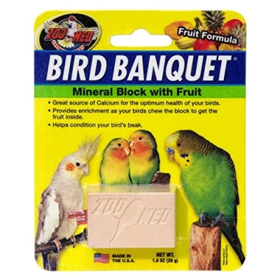 Afbeelding van Zoo Med Bird Banquet, vogelvoer voederblok, vruchtenmix, klein 1 x 28 g