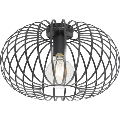 Afbeelding van QAZQA Smart plafondlamp zwart 39 cm incl. Wifi G95 Johanna