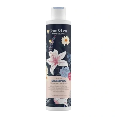 Afbeelding van Jean &amp; Len Shampoo Volume Bamboo Lily, voor dun en fijn haar, geeft volheid glans, bloemengeur, zonder parabenen siliconen, veganistisch, 300 ml