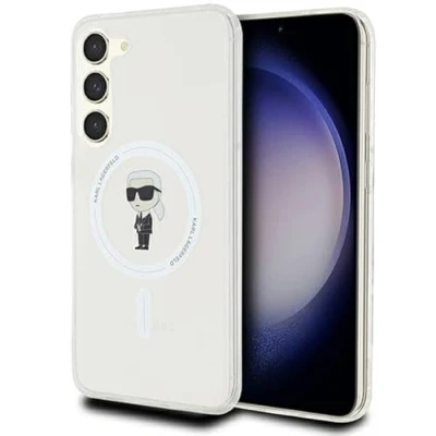 Afbeelding van Karl Lagerfeld IML Ikonik MagSafe hoesje voor Samsung Galaxy S24+ transparant