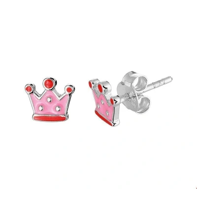 Afbeelding van Zilver Gerhodineerde Oorknoppen kroon 1326780 Sieraden compleet horloge Zilverkleur