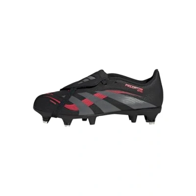 Afbeelding van adidas Uniseks Kind PREDATOR LEAGUE FOLD OVER TONGUE Soft Ground Football boots Kids, Core Black/Grey Four/Lucid Red, 38 EU