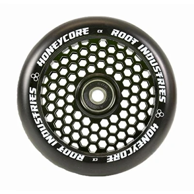 Afbeelding van Root Industrie Air Honeycore 110 mm Stuntstep rol + Fantic26 sticker (zwart/Pu Zwart)
