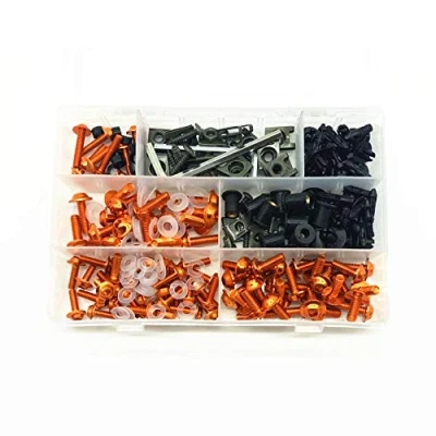 Afbeelding van Motorfiets Sportbike Voorruit Kuip Bouten Kit Bevestiging Clips Schroeven 223 stks (Oranje)