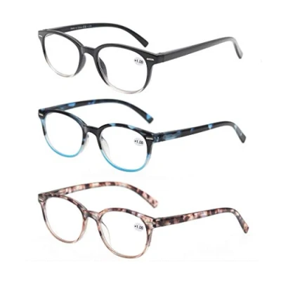 Afbeelding van MODFANS 3 stuks leesbril 3.0 ronde damesbril, goede bril, hoogwaardig, modieus, comfortabel, super leeshulp, voor vrouwen