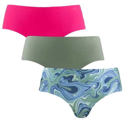 Afbeelding van Björn Borg Invisible Hipster 3 PACK Slip, Dames, Maat: Large, Pink/khaki/blue