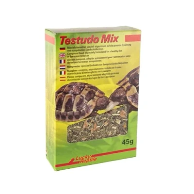 Afbeelding van Lucky Reptile Testudo Mix 45g Landschildpaddenvoer met gedroogde bloemen &amp; kruiden Voer voor landschildpadden veel ruwe vezels mineralen Europese