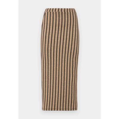 Afbeelding van Vila Rok Vihella Jaquard Midi Skirt 7 / S 14103568 Black/nomad Dames Maat M