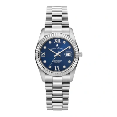 Afbeelding van Jacques du Manoir dames Inspiration Roman horloge JWL01307 in de kleur Zilver
