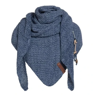 Afbeelding van Knit Factory COCO Halsdoek, Dames, Maat: One Size, Jeans indigo