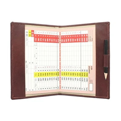 Afbeelding van Mala Leather Golf Scorecard Houder 2316d UK en EU Scorecards, Bruin, Eén maat