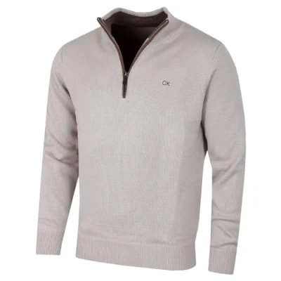 Afbeelding van Calvin Klein Heren Chunky Knit 1/2 Zip Golf Sweater Haver XL