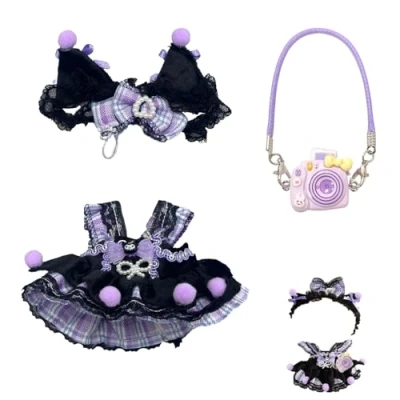 Afbeelding van AOMAIGAD Poppenjurk, poppenkleding, pluche kleding, 17 cm jongens en meisjes voor de beste geschenken (G niet inbegrepen speelgoed)
