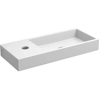 Afbeelding van Fontein Clou Mini Wash Me 45x19x6cm Keramiek Glans Wit (Met Kraangat Links)