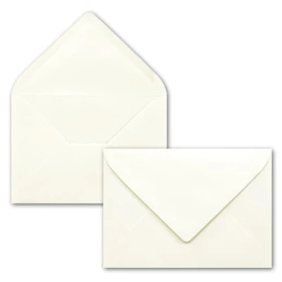 Afbeelding van FarbenFroh enveloppen in natuurwit, 75 stuks, DIN C5 22,0 x 15,4 cm, natte plakrand zonder venster, Kerstmis, wenskaarten