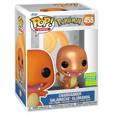 Afbeelding van POP Funko Games: Pokémon Charmander Salameche Glumanda (Metallic) (Convention Limited Edition) #455 Vinyl Figuur