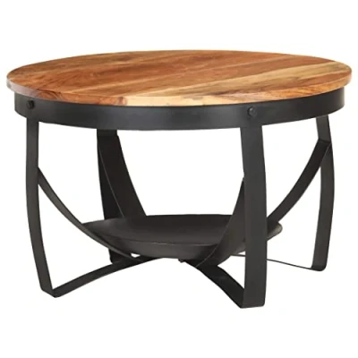 Afbeelding van Salontafel Ø 68X43 Cm Massief Acaciahout