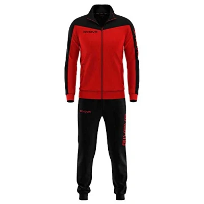 Afbeelding van Givova TR036 1210 4XL Roma Triacetaat Jumpsuit, Rood/Zwart,