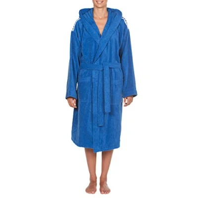 Afbeelding van arena Soft Robe Core, badjas van katoen voor dames en heren, uniseks badstof met capuchon zakken, aangenaam licht