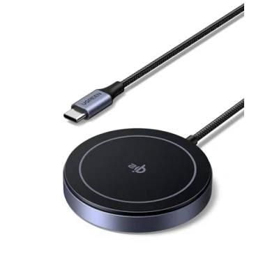Afbeelding van UGREEN MagFlow Qi2 15W draadloze oplader, MagSafe compatibele oplader met 1,5M kabel, voor iPhone 16/15/14/13/12
