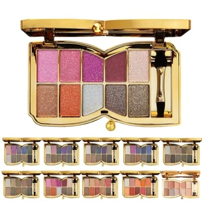 Afbeelding van 10 Colors Sparkle Shimmer Eyeshadow Palette, Glitter Professional Makeup Palette (07#)