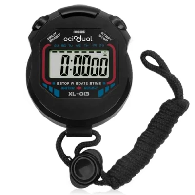 Afbeelding van OcioDual Digitale stopwatch, hand, sport, multifunctioneel, hardlopen, horloge XL 013, zwart, alarm, precisie, lcd scherm