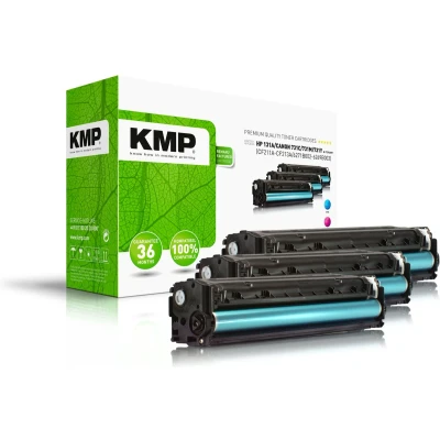 Afbeelding van KMP Toner vervangt HP 131A, CF211A, CF212A, CF213A Compatibel Combipack Cyaan, Magenta, Geel 1800 bladzijden H T171 CMY 1236,0030