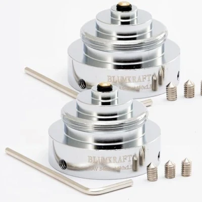 Afbeelding van BLUMKRAFT Set van 2 radiatoradapters compatibel met Danfoss RAV 34 mm naar M30 x 1,5 voor thermostaat/thermostaatkop stekker