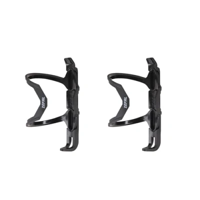 Afbeelding van ZEFAL Pulse Z2 Pack twee fietsflessenhouders met zijdelingse introductie voor frames beperkte ruimte 40 g per flessenhouder gemaakt in Frankrijk, zwart