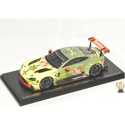 Afbeelding van De 1:43 Diecast Modelcar van het Aston Martin Vantage AMR Team Racing #98 24H LeMans 2020. coureurs waren P. Della Lana / A. Farfus en R. Gunn. fabrikant schaalmodel is Spark. Dit model a