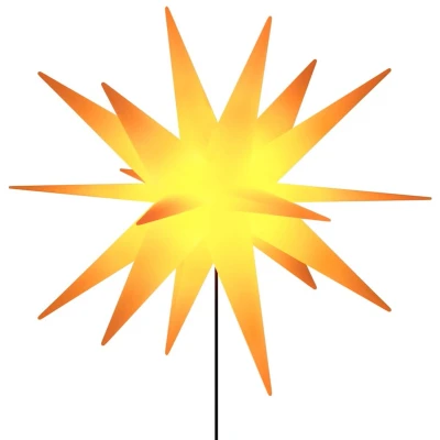 Afbeelding van Kerstlamp Met Grondpin En Led Inklapbaar 57 Cm Geel