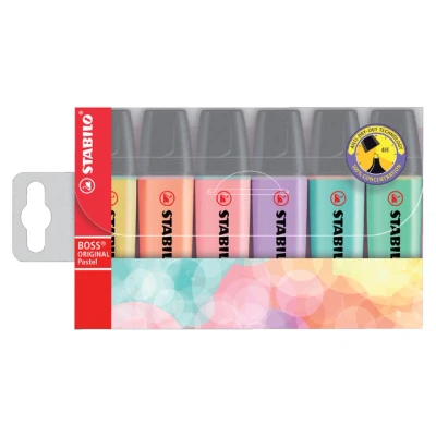 Afbeelding van Markeerstift STABILO BOSS Original 70/6 pastel assorti etui à 6 stuks