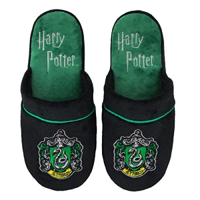 Afbeelding van Harry Potter Sloffen M/L Slytherin Zwart/Groen