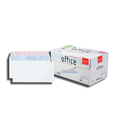 Afbeelding van ELCO 74532.12 Office envelop C5/6 DL+ (229 x 114mm), FSC papier 80 g/m², zelklevent met Kleefstrip, in box 200 stuks wit