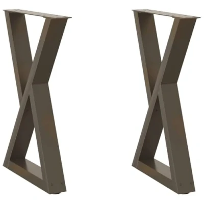 Afbeelding van vidaXL Eettafelpoten 2 st 60x(72 73,3) cm staal naturel