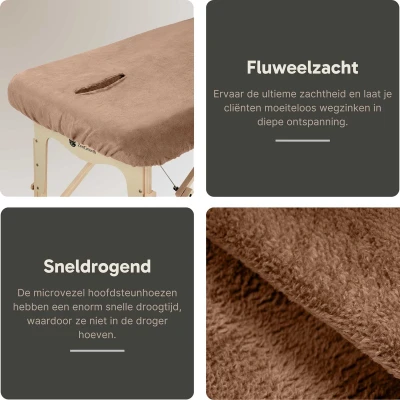 Afbeelding van Serenza microvezel hoeslaken met uitsparing bruin ZenGrowth