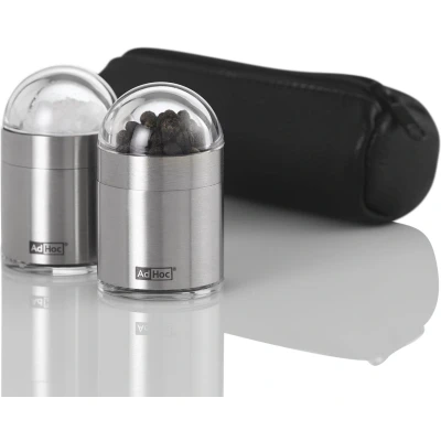 Afbeelding van Peper en zoutmolen Adhoc Peknick Zilver (Set van 3)
