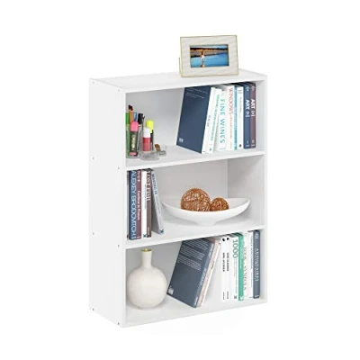 Afbeelding van Furinno 3 Tier Open Plank Boekenkast, Engineered Wood, Plain Wit