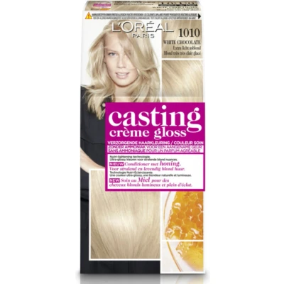 Afbeelding van 2x L&#039;Oréal Casting Crème Gloss Semi Permanente Haarkleuring 1010 Extra Licht Asblond
