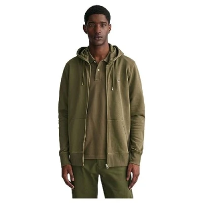 Afbeelding van GANT Shield ZIP Sweater met rits, Heren, Maat: XXL, Juniper green