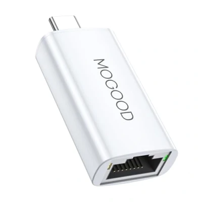Afbeelding van MOGOOD USB C naar Ethernet Adapter, Type RJ45 Gigabit Adapter C, Thunderbolt 3 LAN Netwerk Compatibel voor MacBook Pro, Dell XPS, S24, Surface Book Go