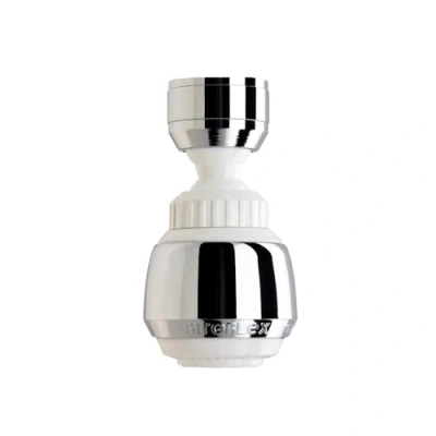 Afbeelding van Siroflex Sirius 2505/50S straalregelaar handdouche kraan keuken Made in Italy verchroomd wit met scharnierverlenging beluchter voor waterbesparend en filter