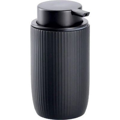 Afbeelding van Keramische gestreepte zeepdispenser, Ø 7,7 cm