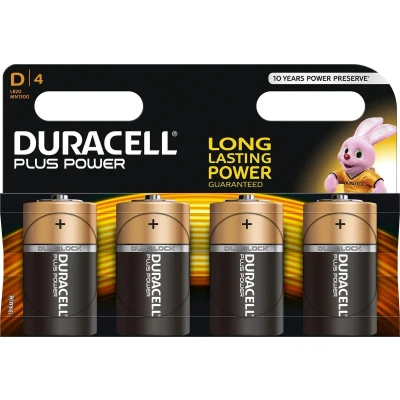 Afbeelding van Duracell Plus Power D 4CT